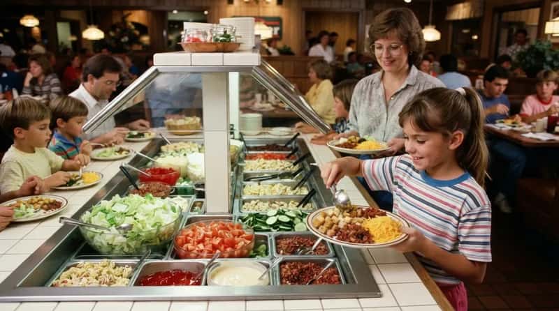 #18 - Sizzler's All-You-Can-Eat Salad Bar Felt Like a Buffet Jackpot (Image Credits: Gemini)