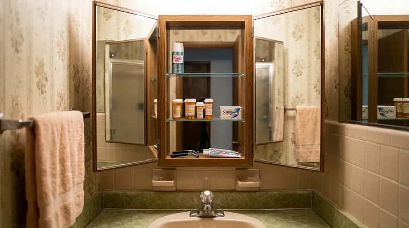 #7 - The Three-Way Medicine Cabinet Mirror (Image Credits: Gemini)