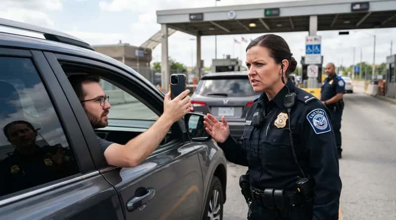 8. Pulling Out a Phone to Film the Officer (Image Credits: Gemini)