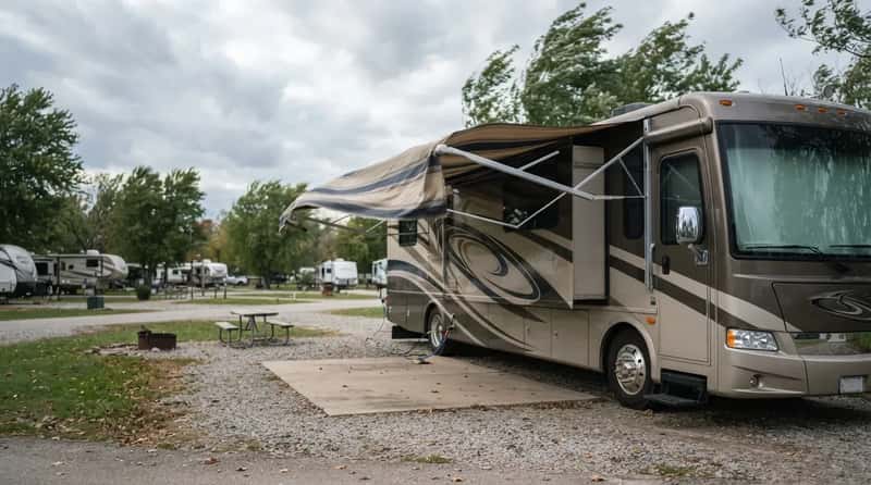 #9 - The Awning Cranked Out on a Windy Afternoon (Image Credits: Gemini)