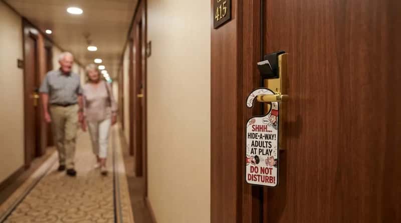 #23 - Skip the Risqué "Do Not Disturb" Sign (Image Credits: Gemini)