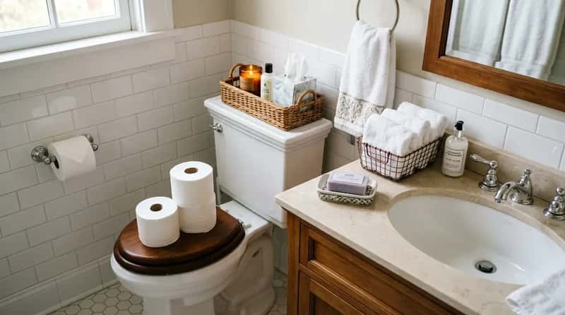 #18 - A Fully Stocked Guest Bathroom (Image Credits: Gemini)