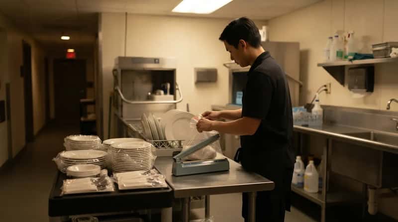 #9 - Dishes Get Washed, Dried, and Packaged for Morning (Image Credits: Gemini)