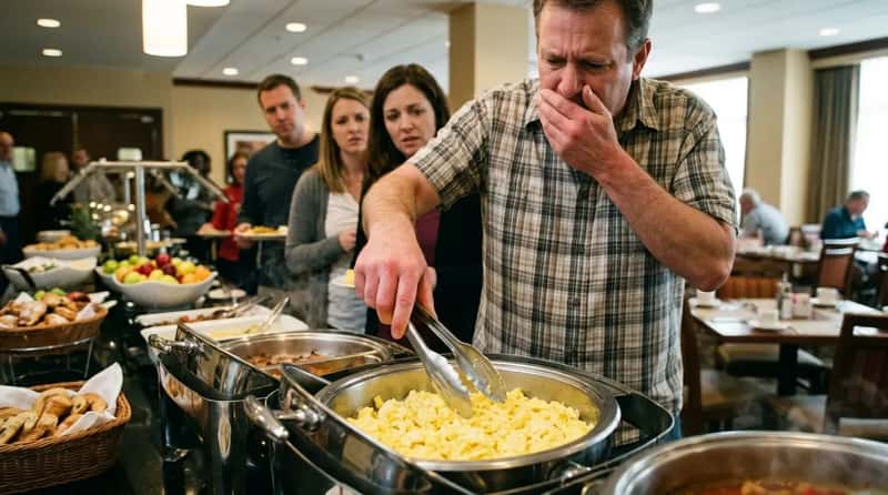 #1 - Handling Shared Utensils While Visibly Sick (Image Credits: Gemini)