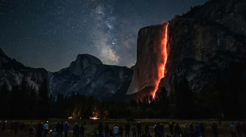 #2 - Yosemite’s Nightly Waterfall of Fire Was Ended on Purpose, and in Secret (Image Credits: Gemini)