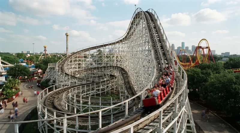 #3 - Texas Cyclone: The Wooden Coaster Houston Couldn't Save (Image Credits: Gemini)