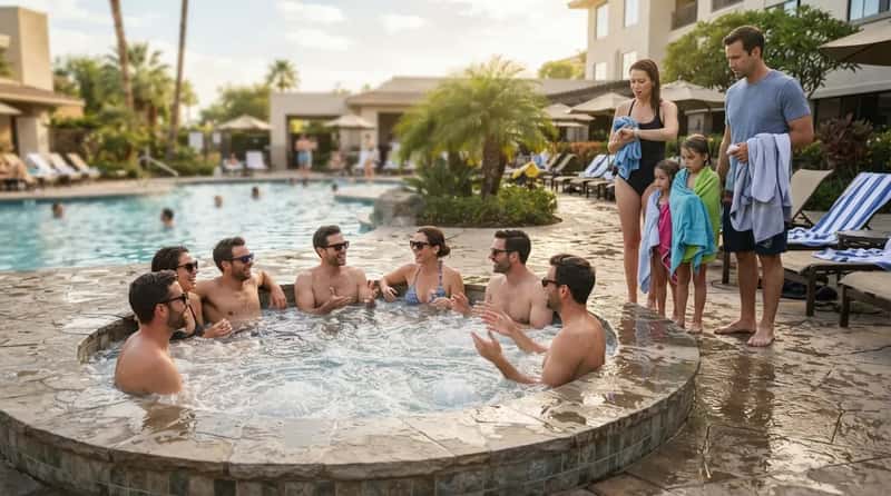 #11 - Treating the Hot Tub Like a Private Meeting Room (Image Credits: Gemini)