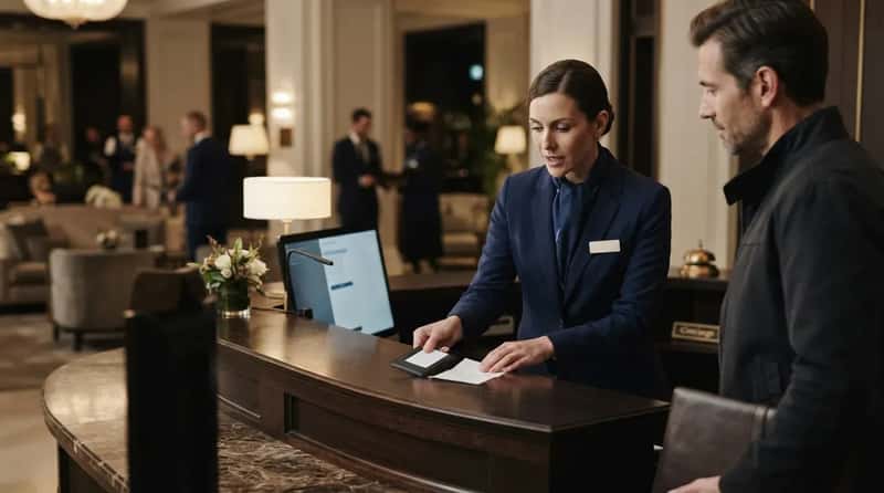 #2 - Front Desk Staff Suddenly Get Careful About What They Say Out Loud (Image Credits: Gemini)