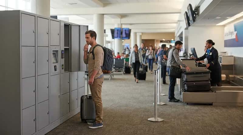 #4 - Luggage Storage Lockers When Airline Bag Check Is Free for Short Holds (Image Credits: Gemini)