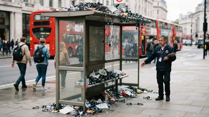 #24 - Turning the Tour Bus Stop Into a Trash Can (Image Credits: Gemini)