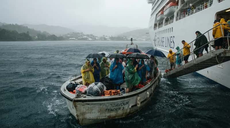 #3 - The Rain-Soaked Tender Ride Back to the Ship (Image Credits: Gemini)