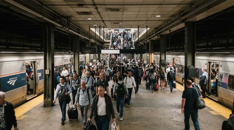 #1 - New York Penn Station: Deep Platforms, Three Taxi Corners, and One Wrong Exit (Image Credits: Gemini)
