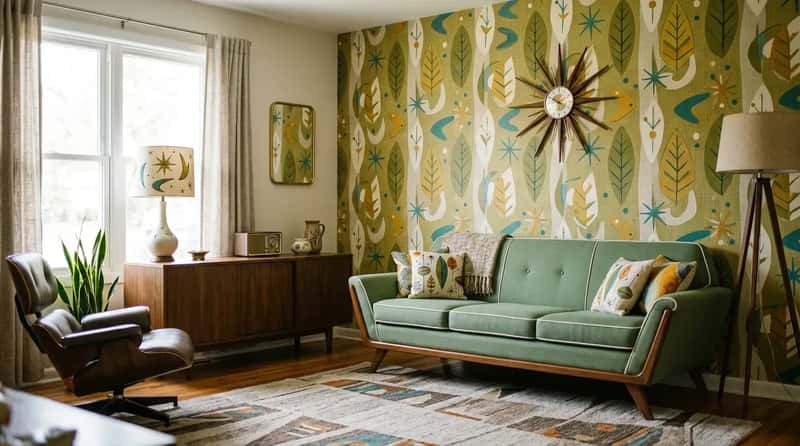 #6 - The Suburban Room Wallpapered in Gray Chevron on Every Wall (Image Credits: Gemini)