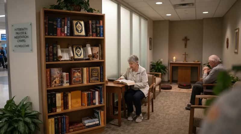 #6 - They Keep an Interfaith Chapel Stocked With Texts From Every Faith (Image Credits: Gemini)
