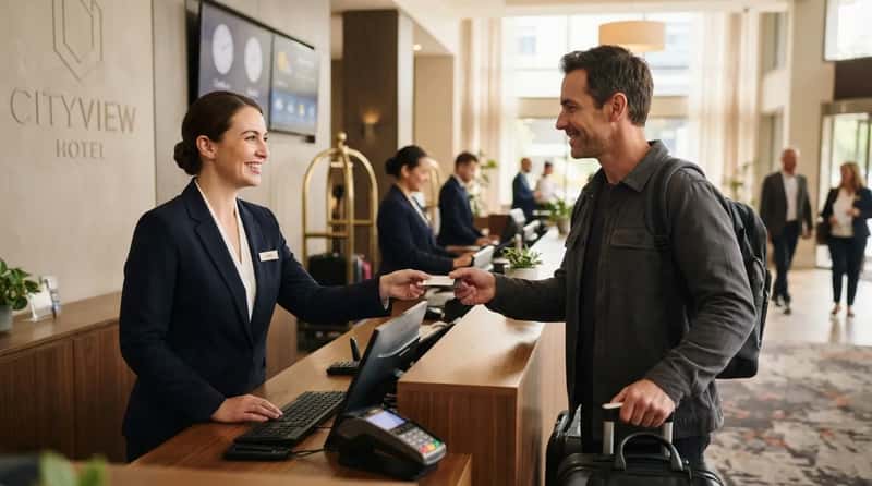 #1 - Whether You Treat the Front Desk Agent Like a Person (Image Credits: Gemini)