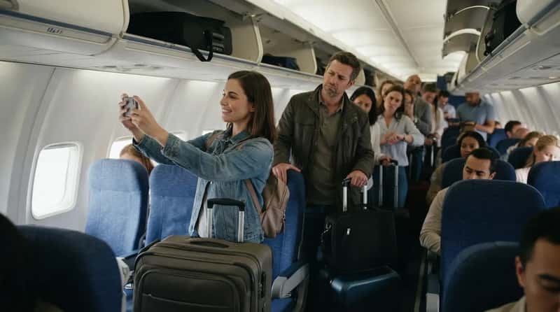 #4 - Stopping the Whole Aisle for a Seat Selfie (Image Credits: Gemini)