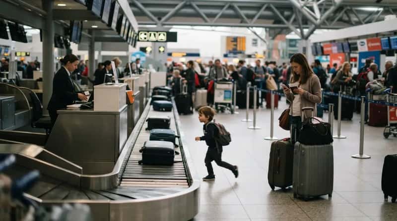 #6 - Letting Kids Run Unsupervised Around a Busy Check-In Hall (Image Credits: Gemini)