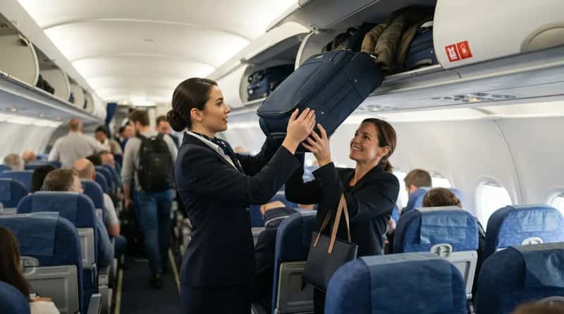 #15 - Help Stowing a Heavy or Awkward Carry-On (Image Credits: Gemini)