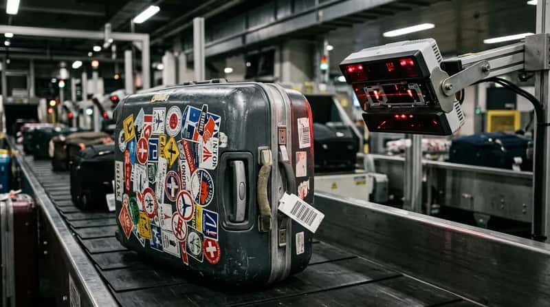 #20 - The Old Travel Stickers Still Confusing the Barcode Scanner (Image Credits: Gemini)