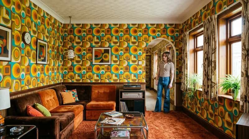 #4 - Geometric Wallpaper Covering All Four Walls Simultaneously (Image Credits: Gemini)