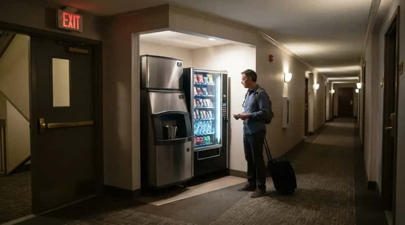 #17 - They Locate the Ice Machine and Vending Nook Immediately (Image Credits: Gemini)