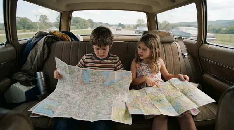 #12 - A Folded Paper Road Map for Every State on the Route (Image Credits: Gemini)