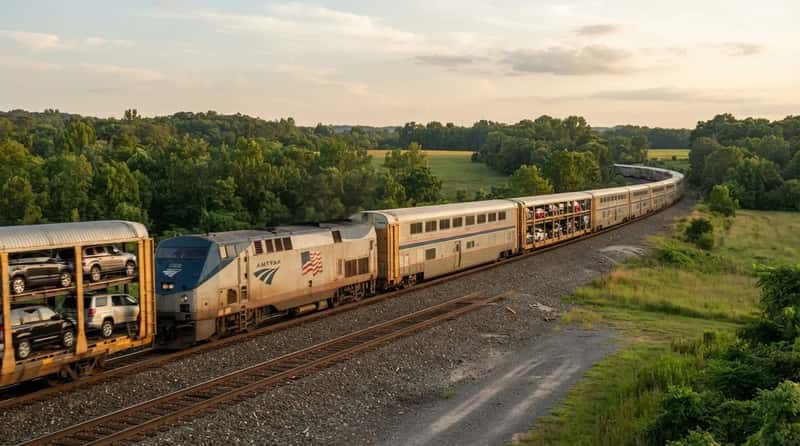 2. Auto Train Lets You Skip Driving Without Leaving Your Car Behind (Image Credits: Gemini)