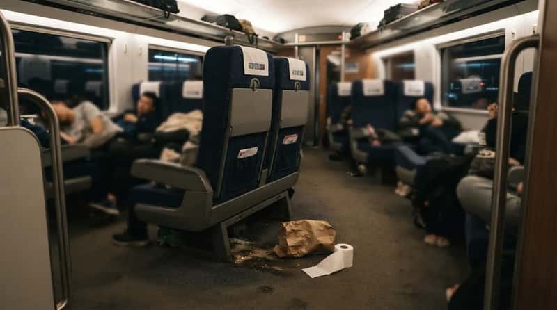 #1 - Using the Floor Beside the Seat as a Toilet (Image Credits: Gemini)
