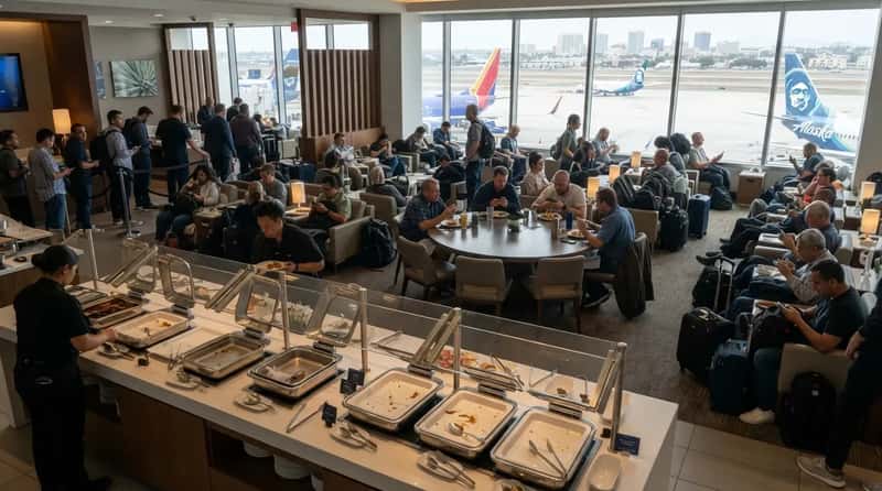 #15 - Chase Sapphire Lounge, San Diego: The Midday Food Shortage (Image Credits: Gemini)