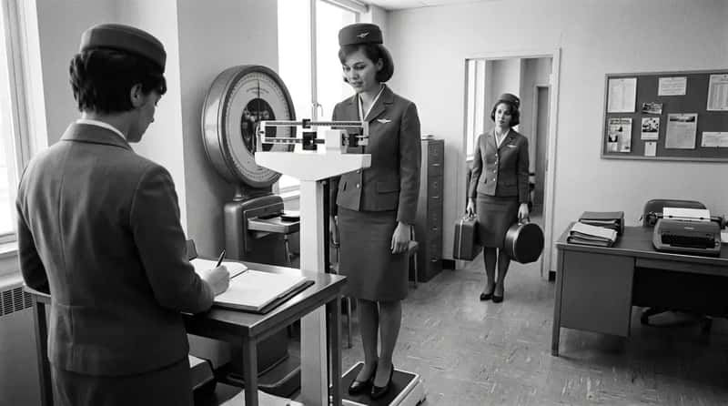 #11 - Stewardesses Were Weighed Regularly and Could Be Grounded for Gaining Weight (Image Credits: Gemini)