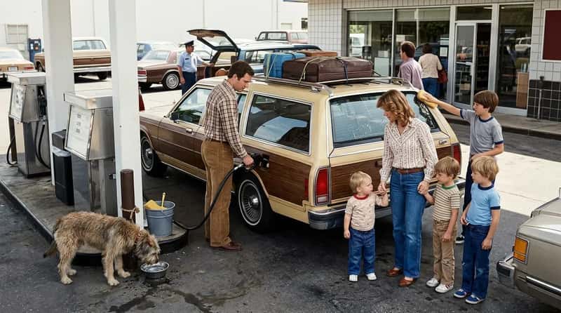 #12 - Gas Station Stops Were a Full Family Production (Image Credits: Gemini)