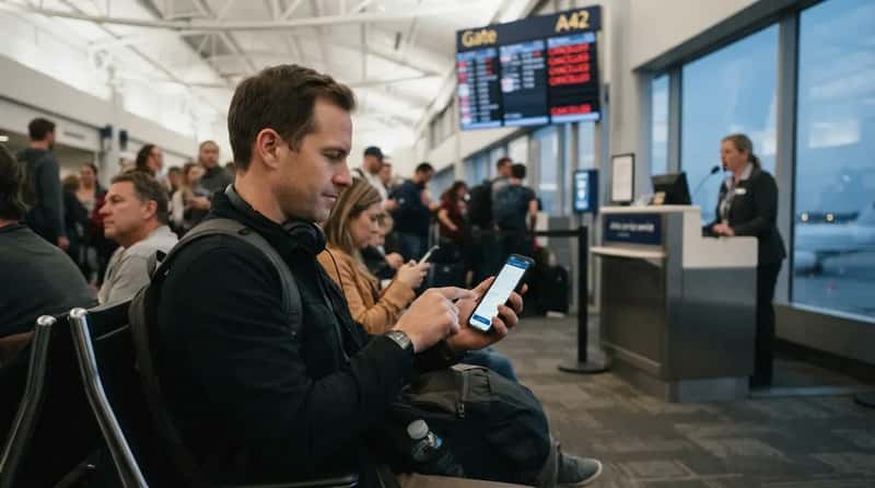 #1 - Rebook Yourself Before The Gate Agent Even Finishes Talking (Image Credits: Gemini)
