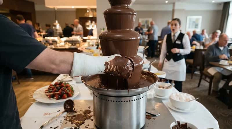 #11 - Sticking a Hand, Sleeve, or Cast Into the Chocolate Fountain (Image Credits: Gemini)