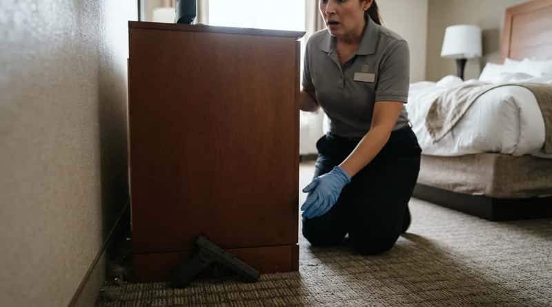 #3 - A Brand-New Pistol Tucked Behind a Dresser (Image Credits: Gemini)
