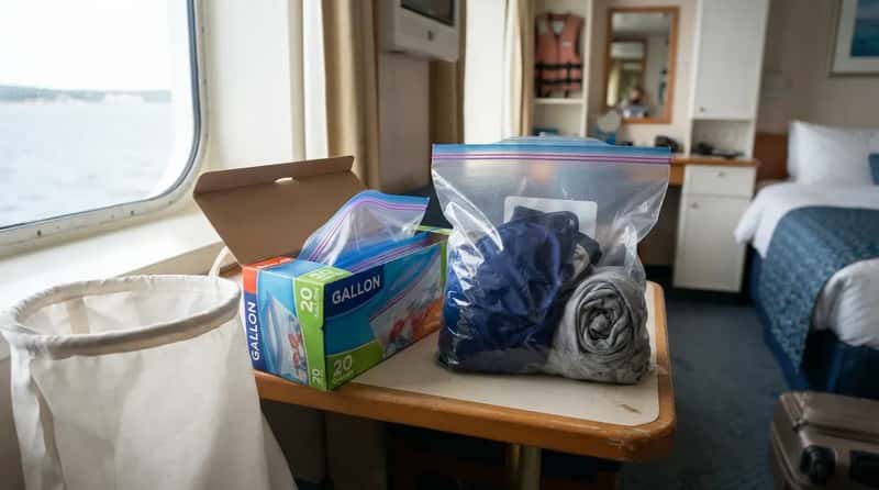 #18 - Stash a Box of Gallon Ziplocks for Wet or Stinky Clothes (Image Credits: Gemini)