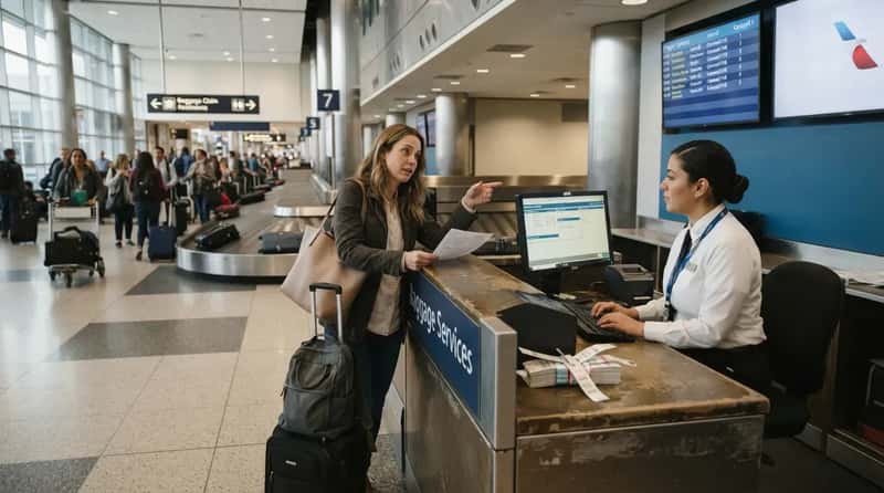 #8 - The Bag Fee You Can Get Back When Your Suitcase Shows Up Late (Image Credits: Gemini)