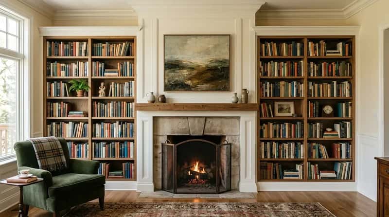 #13 - Built-In Bookshelves (Image Credits: Gemini)