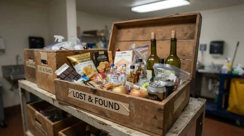 #12 - The Lost-and-Found Box Full of Alcohol and Leftover Food (Image Credits: Gemini)