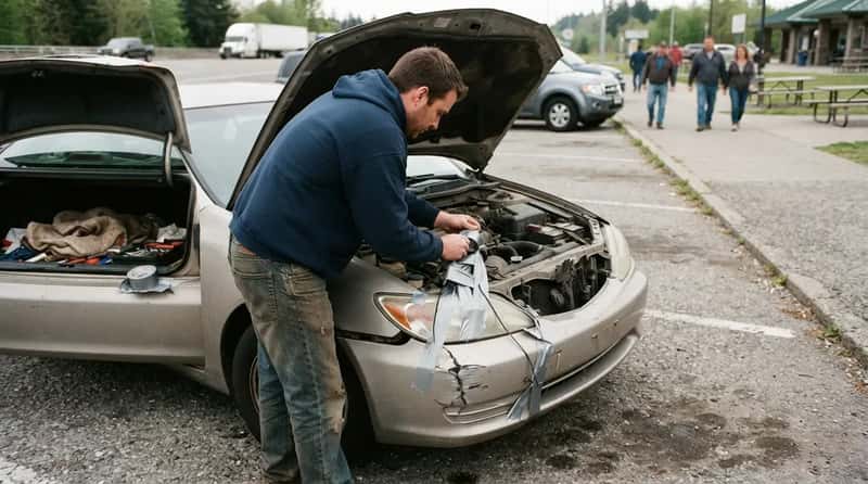 #10 - DIY Car Repairs With Duct Tape and Prayer (Image Credits: Gemini)