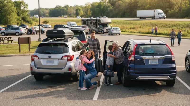 #4 - Meeting Family Halfway for a Parking-Lot Handoff (Image Credits: Gemini)