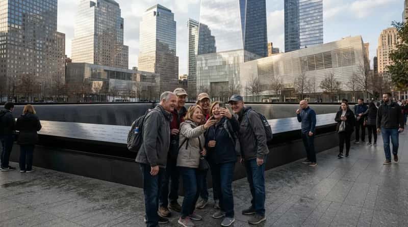 #2 - They Pose for Cheerful Photos at Ground Zero (Image Credits: Gemini)