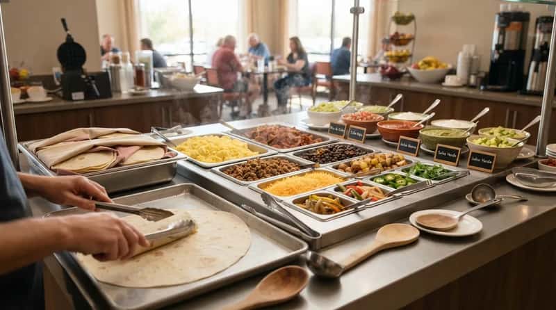 #13 - Build-Your-Own Breakfast Burrito Bar (Image Credits: Gemini)