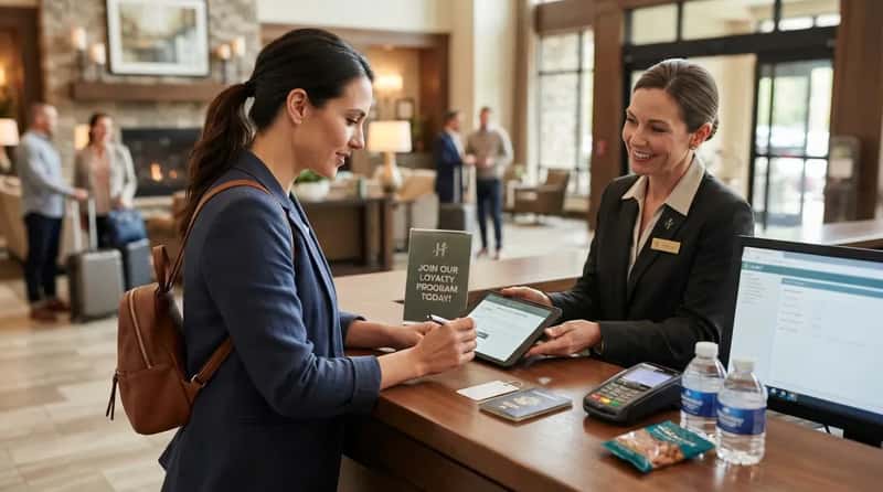 8. Enroll in the Loyalty Program at the Desk, Not Later Online (Image Credits: Gemini)