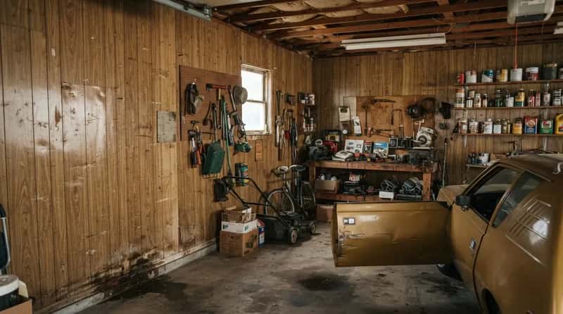 #22 - Cheap Wood Paneling Covering Every Wall (Image Credits: Gemini)