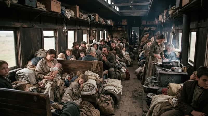 #13 - Emigrant Cars: The Bargain Seats Where You Brought Your Own Bedding (Image Credits: Gemini)