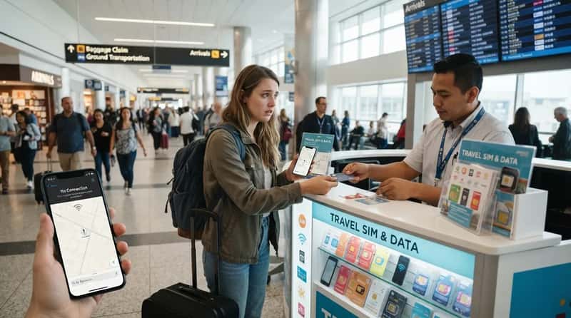 #20 - The eSIM or Airport SIM Card Travelers Buy After They've Already Missed Free Wi-Fi Windows (Image Credits: Gemini)