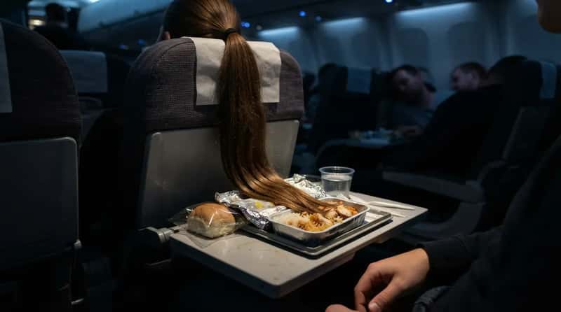 #13 - The Ponytail Draped Over Someone Else's Tray Table (Image Credits: Gemini)