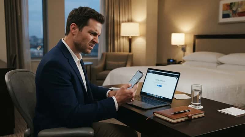 #21 - The Wi-Fi That Quietly Wrecks a Business Trip (Image Credits: Gemini)