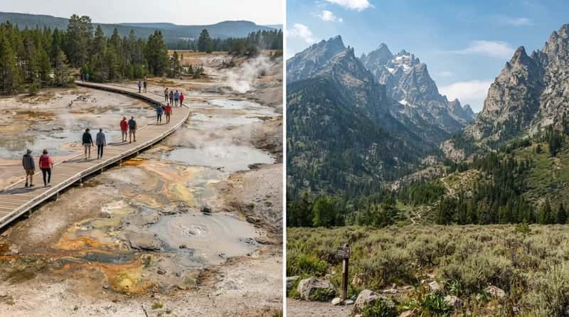 #11 - Yellowstone's Bubbling Mud Pots Take Half a Mile, but Grand Teton's Big Loop Takes Your Whole Day (Image Credits: Gemini)