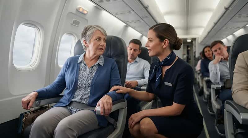 #2 - Being Checked On Personally During Turbulence (Image Credits: Gemini)